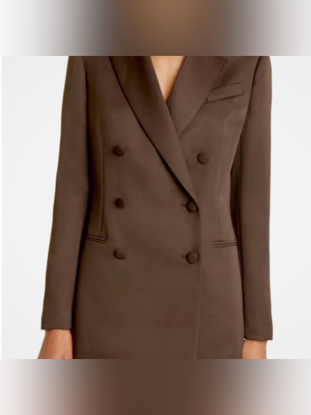 Ted Baker London Double-Breasted Brown Blazer Jacket